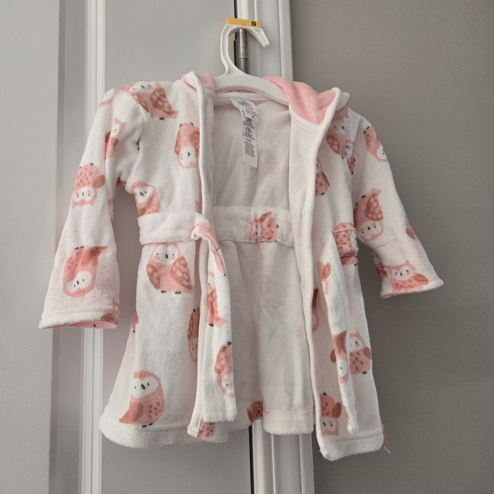 Carter's Pink Owl Kids Robe